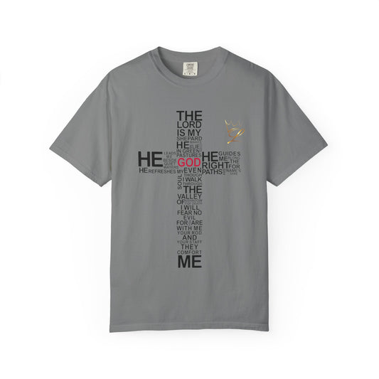 Religious Unisex Garment-Dyed T-shirt - 'The Lord Is'