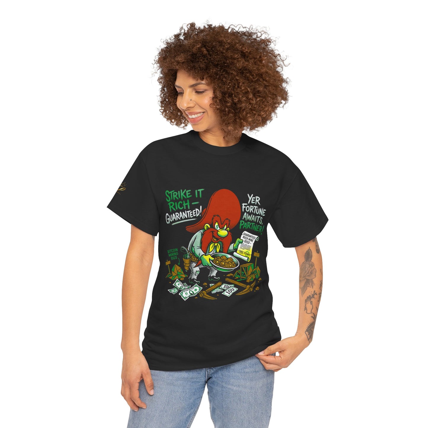Yosemite Sam T‑Shirt — “Strike It Rich, Yer Fortune Awaits, Partner!” Graphic Tee