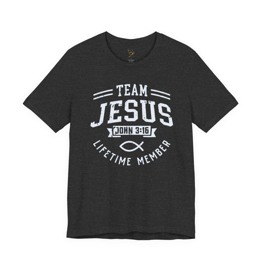 Team Jesus T‑Shirt – 'John 3:16' Lifetime Member Christian Tee