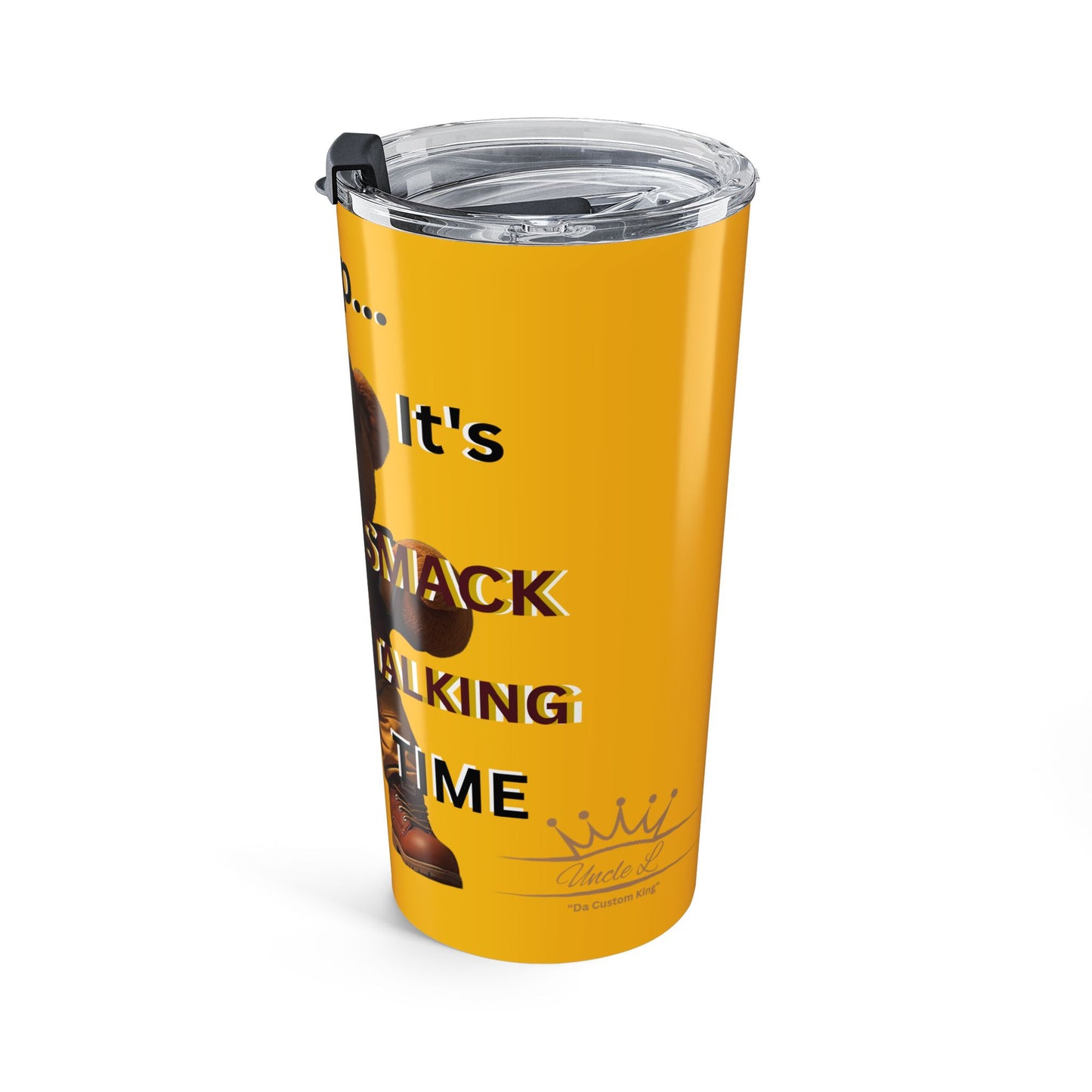 Football Teddy Bear 20oz Tumbler – 'Wazup... It's Smack Talkin' Time' Travel Cup