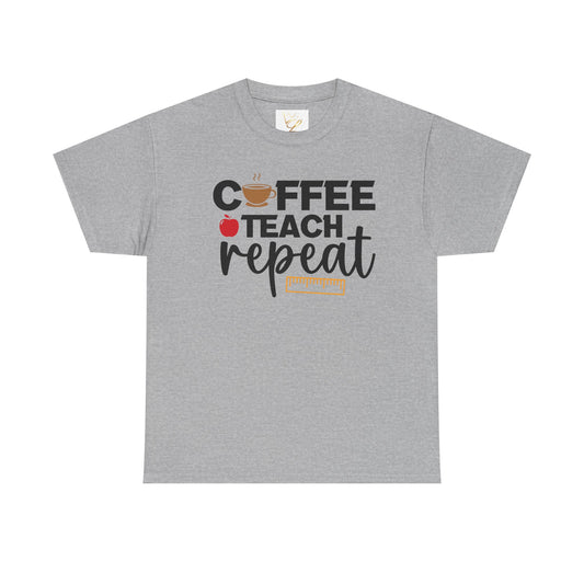 Coffee Teach Repeat Unisex Tee - Perfect Gift for Coffee Lovers and Teachers