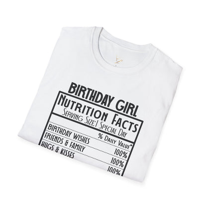 Birthday Girl Nutrition Facts T-Shirt