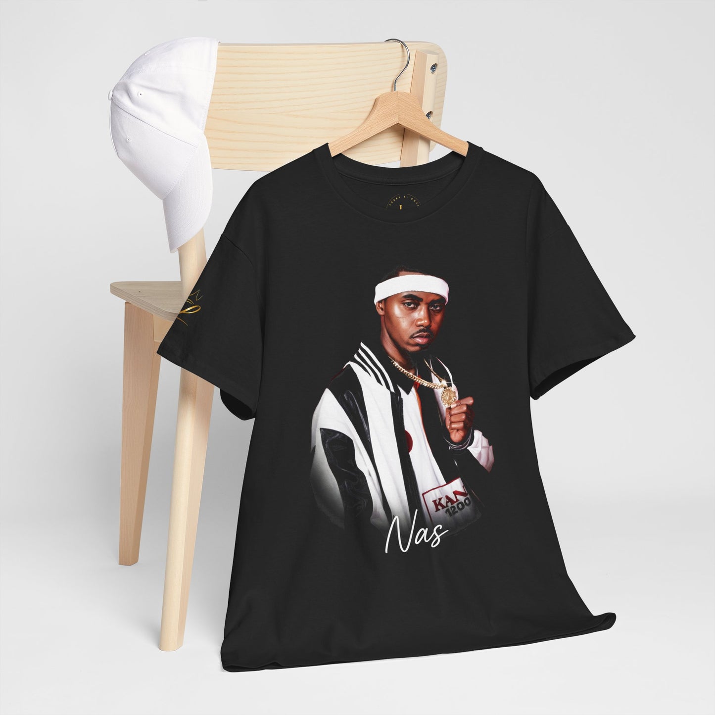 Retro Hip-Hop Portrait T‑Shirt — Nostalgic Rap Artist Graphic Tee