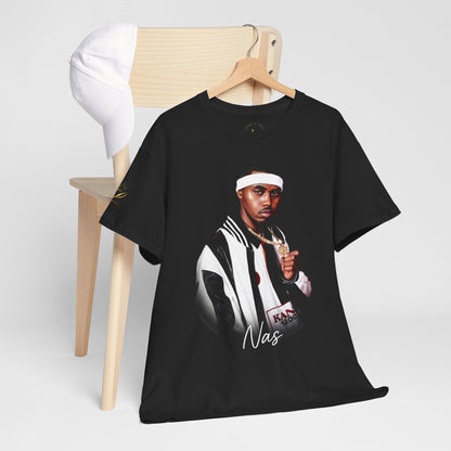 Retro Hip-Hop Portrait T‑Shirt — Nostalgic Rap Artist Graphic Tee