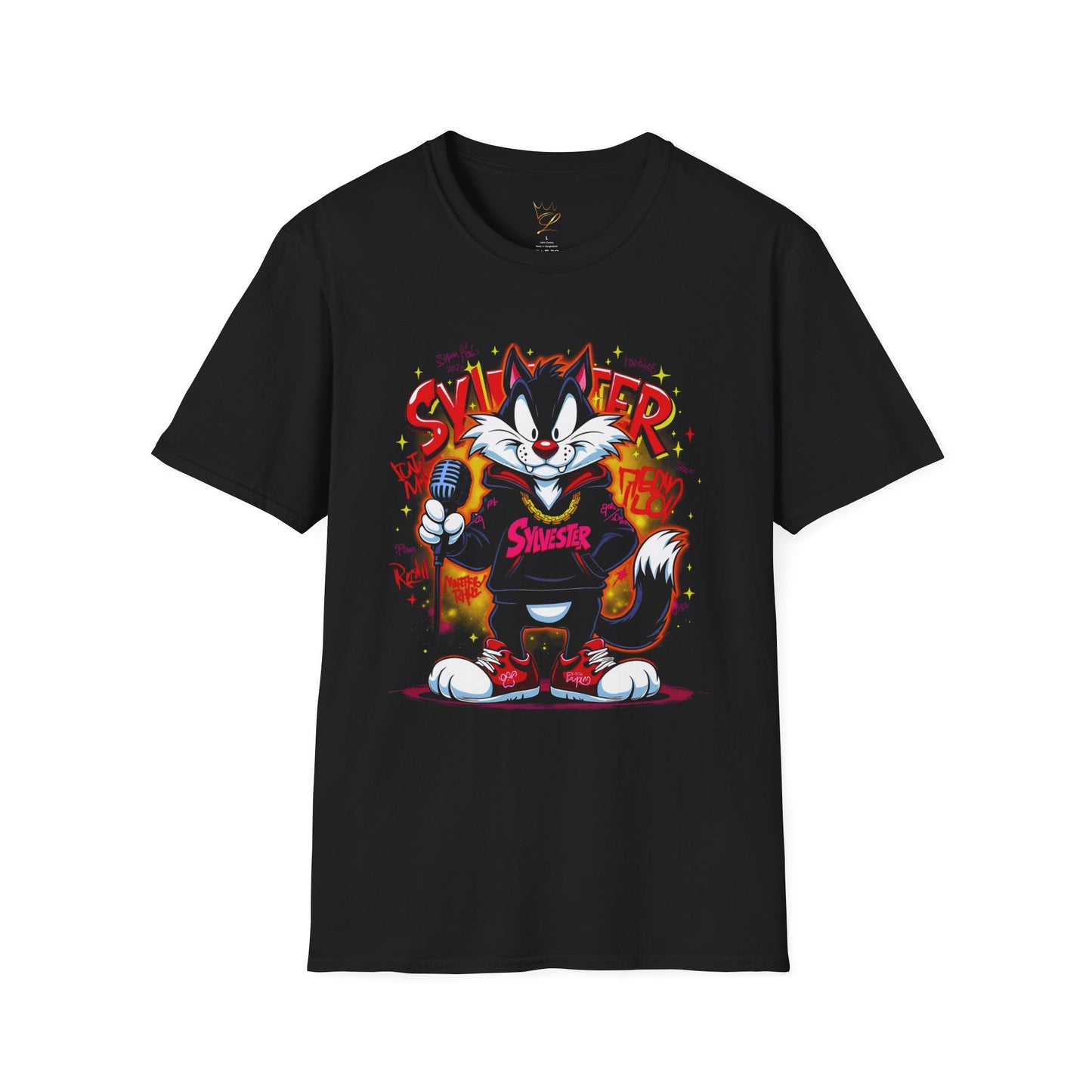 Sylvester Streetwear T-Shirt — Cartoon Cat Singer Graphic Tee