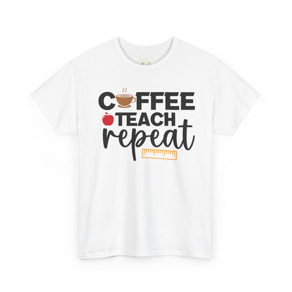 Coffee Teach Repeat Unisex Tee - Perfect Gift for Coffee Lovers and Teachers