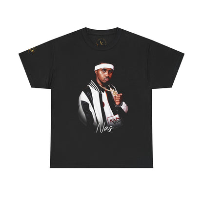 Retro Hip-Hop Portrait T‑Shirt — Nostalgic Rap Artist Graphic Tee