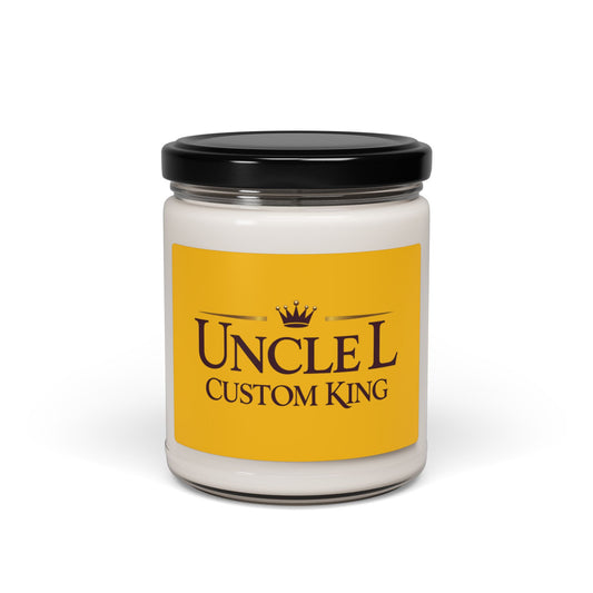Custom King 'Uncle L' Scented Soy Candle — 9oz Gift Candle for Him