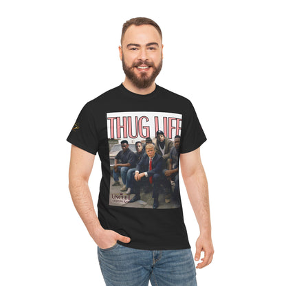 Thug Graphic Tee — Retro Crew Photo Streetwear T‑Shirt
