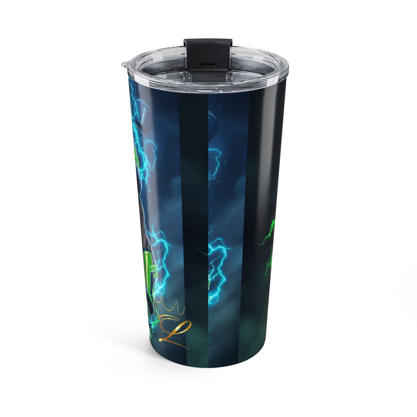 Seattle Eagle Tumbler 20oz — Lightning Mascot Insulated Travel Cup