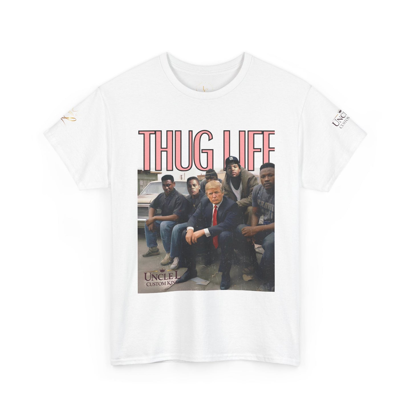 Thug Graphic Tee — Retro Crew Photo Streetwear T‑Shirt