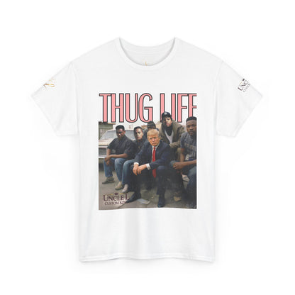 Thug Graphic Tee — Retro Crew Photo Streetwear T‑Shirt