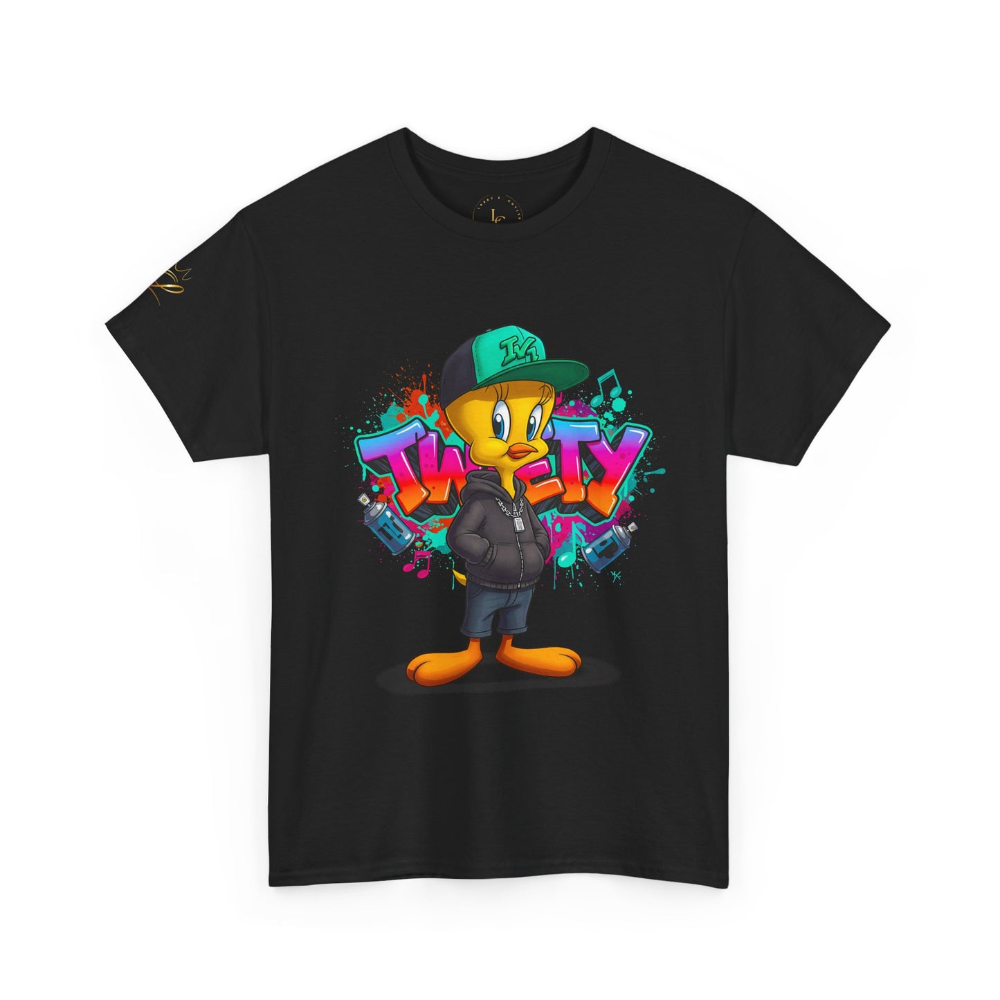 Hip-Hop Tweety Cartoon T-Shirt — Graffiti Streetwear Tee