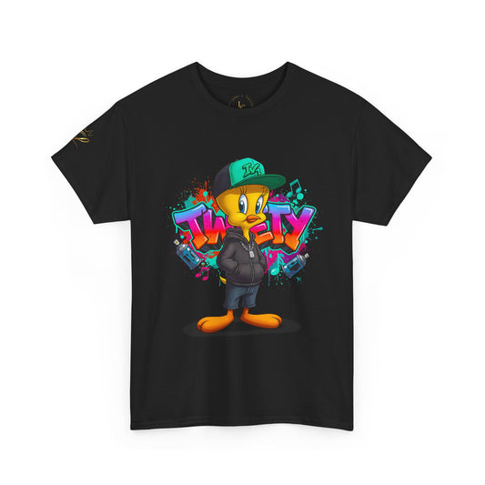 Hip-Hop Tweety Cartoon T-Shirt — Graffiti Streetwear Tee