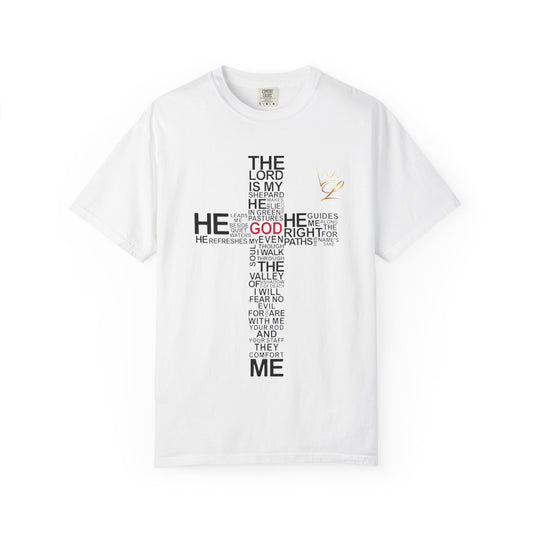 Religious Unisex Garment-Dyed T-shirt - 'The Lord Is'