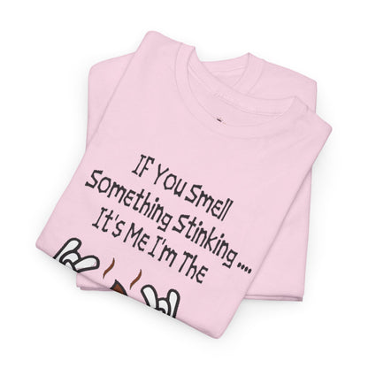 Funny Poop Cartoon T-Shirt — "If You Smell Something Stinking... It's Me" Graphic Tee