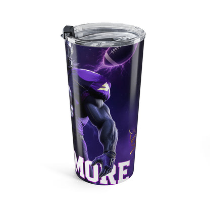 Football Player 20oz Tumbler — Purple Baltimore Team Design