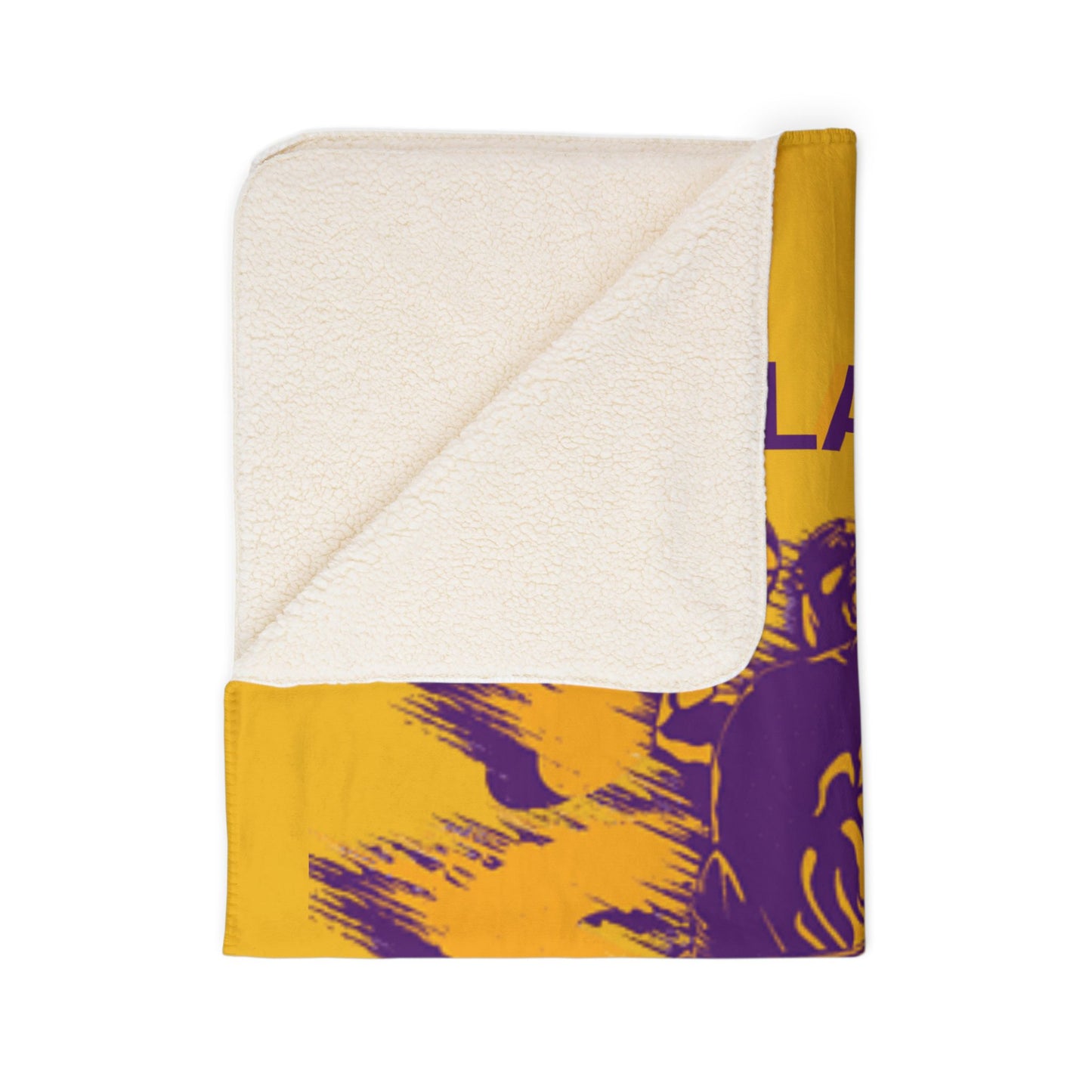 Black Mamba Basketball Sherpa Blanket — Lakers-Inspired Fleece Throw