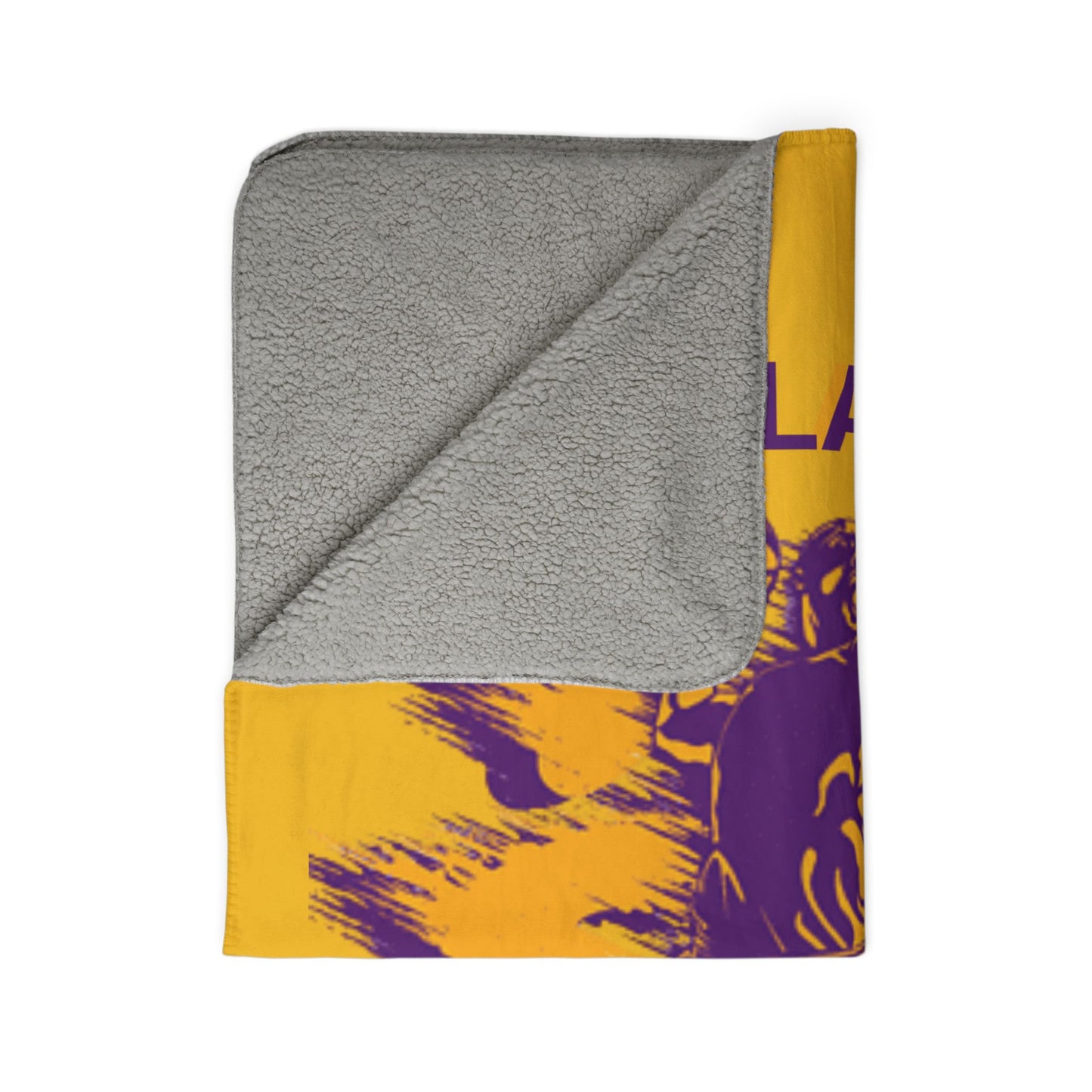 Black Mamba Basketball Sherpa Blanket — Lakers-Inspired Fleece Throw