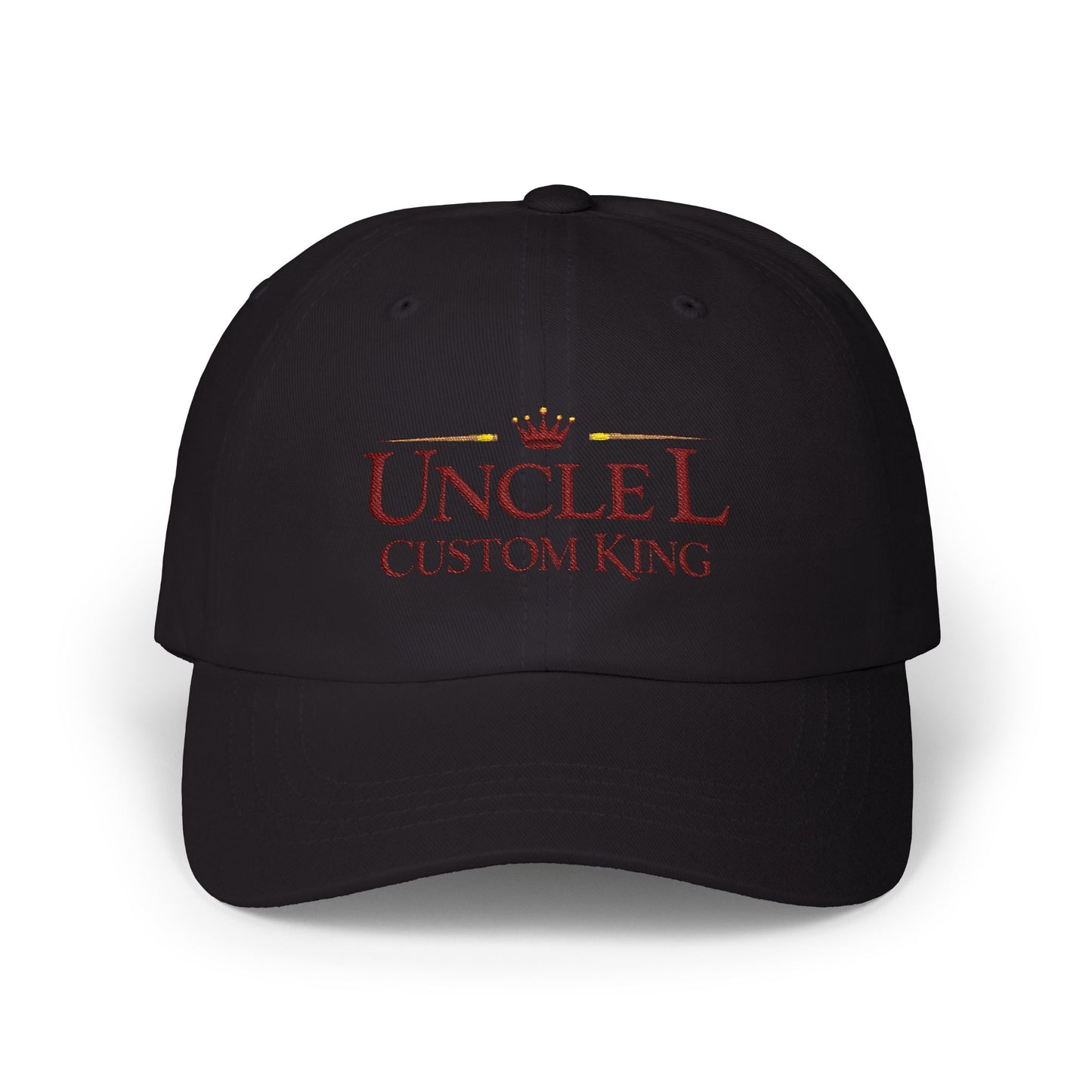 Uncle Custom King Dad Cap — Embroidered Crown Baseball Hat