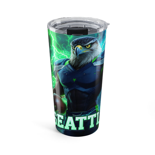 Seattle Eagle Tumbler 20oz — Lightning Mascot Insulated Travel Cup