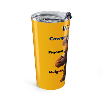 Football Teddy Bear 20oz Tumbler – 'Wazup... It's Smack Talkin' Time' Travel Cup