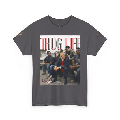 Thug Graphic Tee — Retro Crew Photo Streetwear T‑Shirt