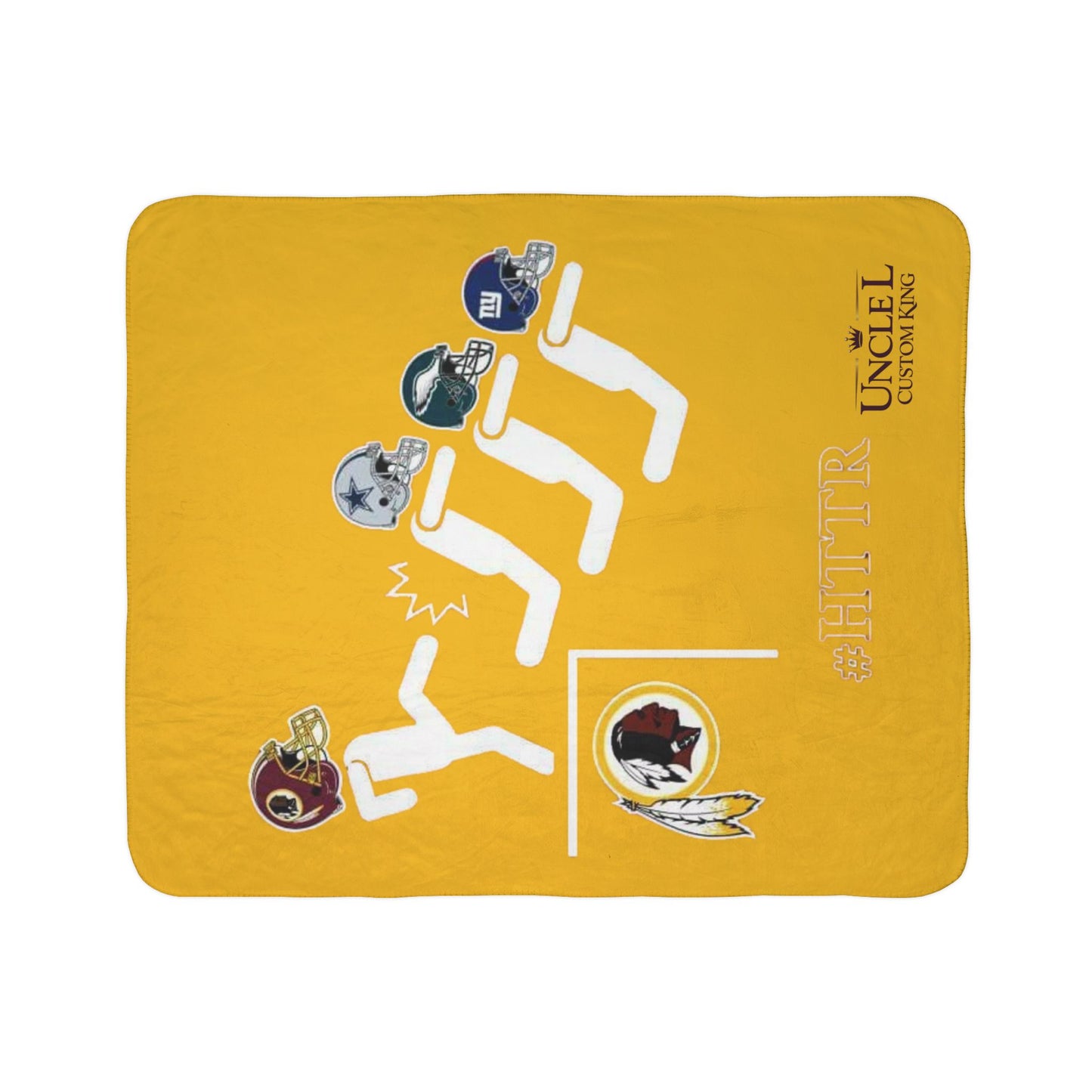 Fleece Sherpa Blanket — NFL Helmet Kick Sequence Design