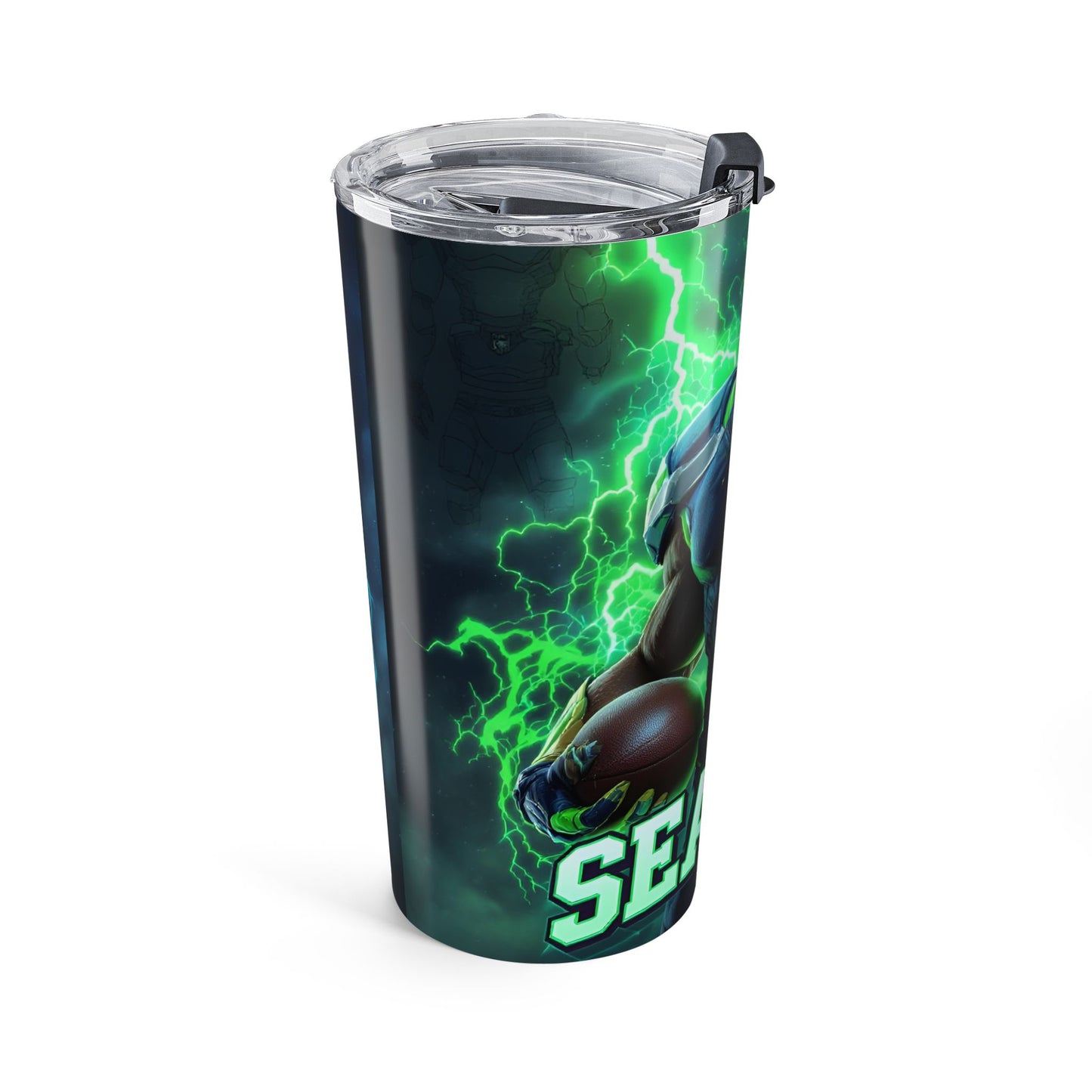 Seattle Eagle Tumbler 20oz — Lightning Mascot Insulated Travel Cup