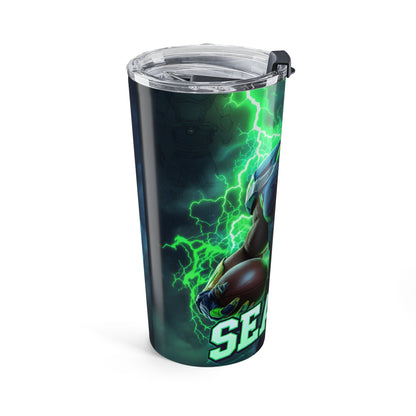 Seattle Eagle Tumbler 20oz — Lightning Mascot Insulated Travel Cup
