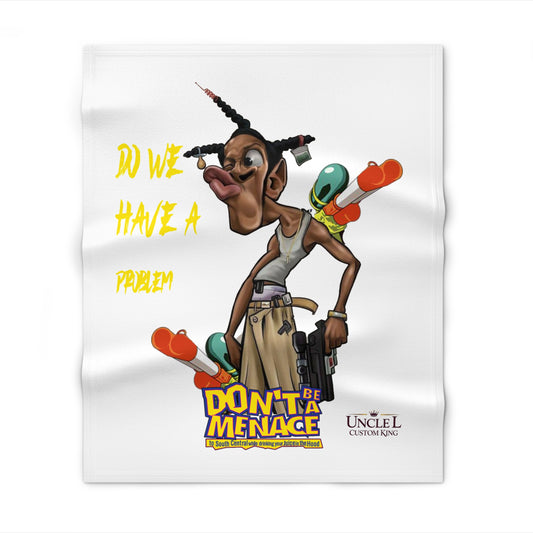 Don’t Be a Menace Throw Blanket — 'Do We Have a Problem?' Cartoon Character Graphic