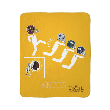 Fleece Sherpa Blanket — NFL Helmet Kick Sequence Design