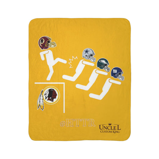 Fleece Sherpa Blanket — NFL Helmet Kick Sequence Design