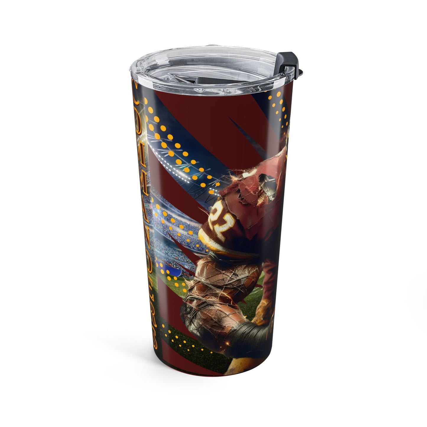 Commanders Football 20oz Tumbler – Insulated Travel Cup with Player Graphic