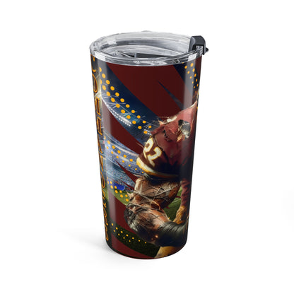 Commanders Football 20oz Tumbler – Insulated Travel Cup with Player Graphic
