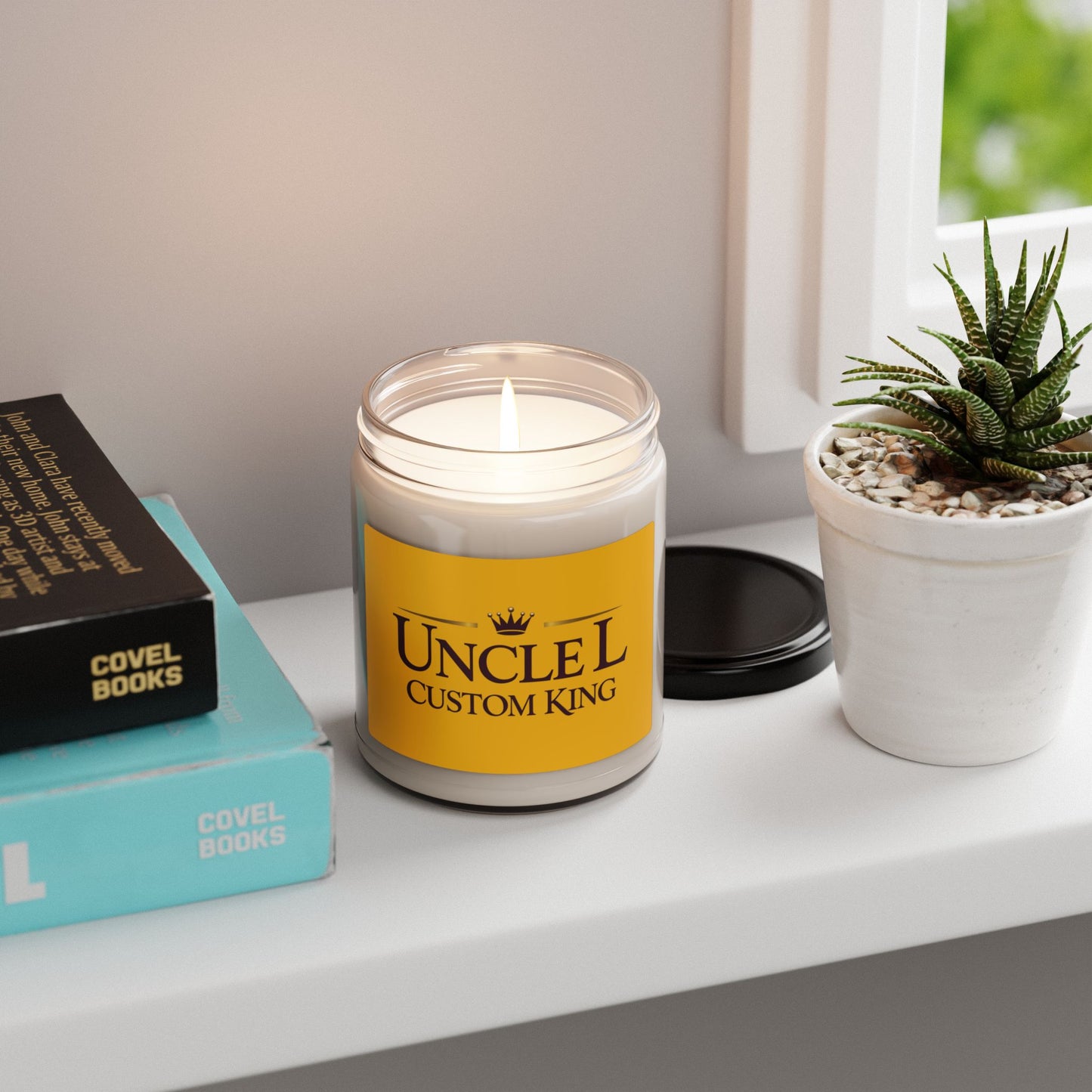 Custom King 'Uncle L' Scented Soy Candle — 9oz Gift Candle for Him