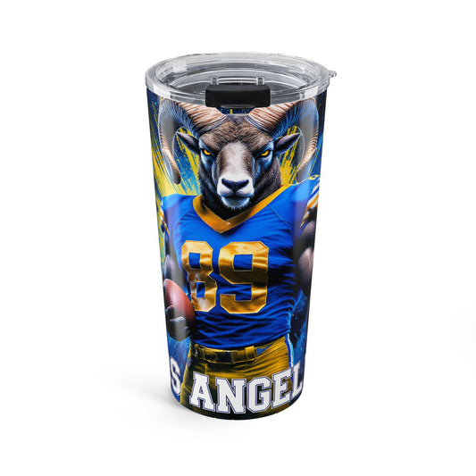 Los Angeles Rams Goat Mascot 20oz Tumbler — Football Fan Travel Cup