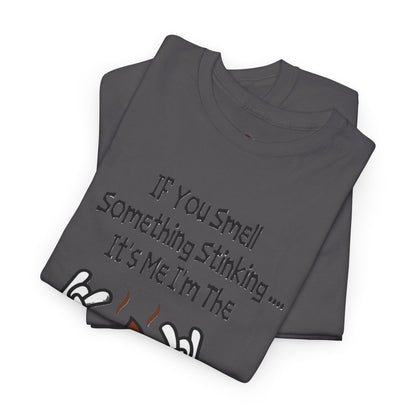 Funny Poop Cartoon T-Shirt — "If You Smell Something Stinking... It's Me" Graphic Tee