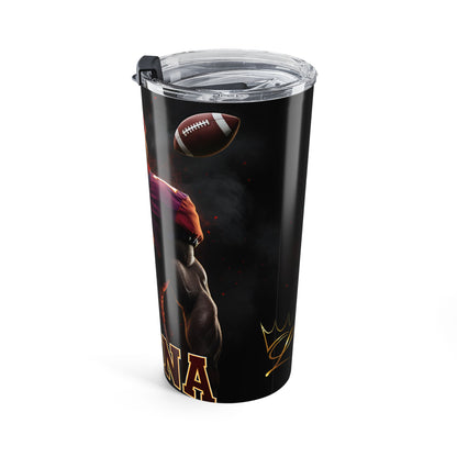 Arizona Cardinal Football 20oz Tumbler — Mascot Helmet & Number Travel Cup