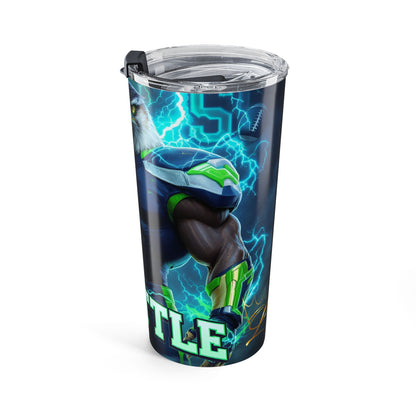 Seattle Eagle Tumbler 20oz — Lightning Mascot Insulated Travel Cup