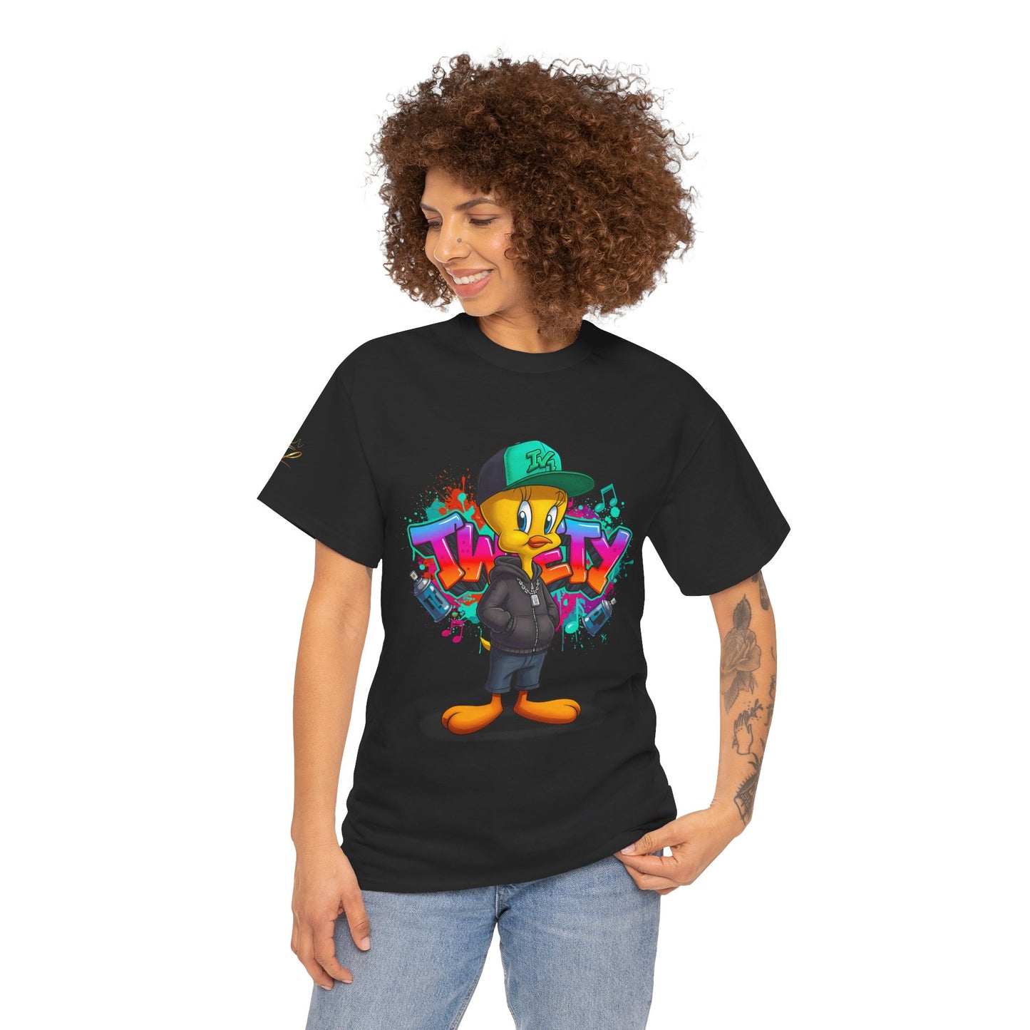 Hip-Hop Tweety Cartoon T-Shirt — Graffiti Streetwear Tee