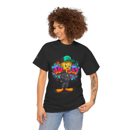 Hip-Hop Tweety Cartoon T-Shirt — Graffiti Streetwear Tee