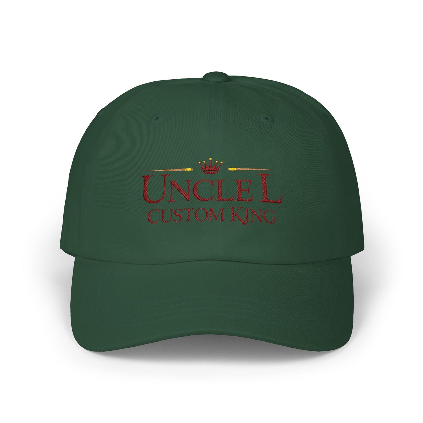 Uncle Custom King Dad Cap — Embroidered Crown Baseball Hat