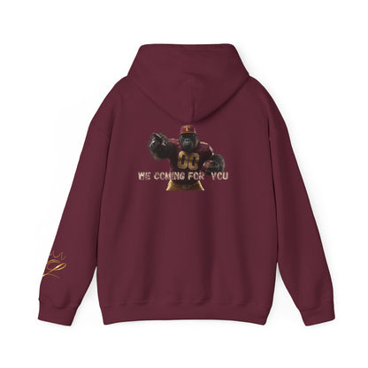 Uncle Custom King Hoodie — "We Coming For You" Graphic Pullover