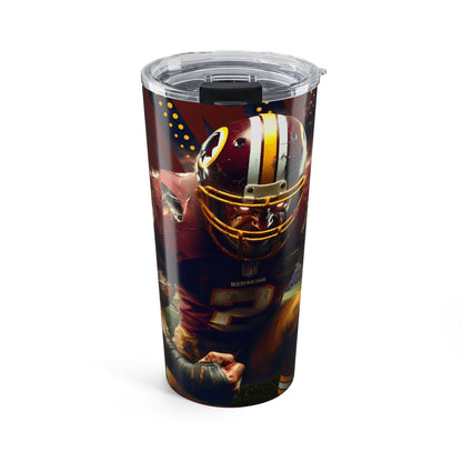 Commanders Football 20oz Tumbler – Insulated Travel Cup with Player Graphic