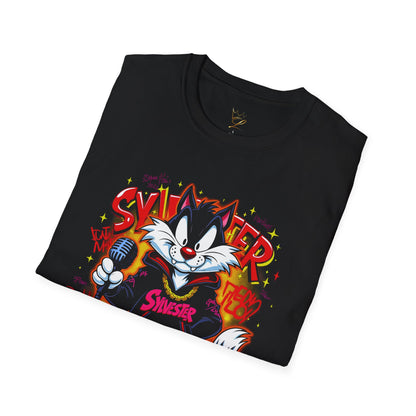 Sylvester Streetwear T-Shirt — Cartoon Cat Singer Graphic Tee