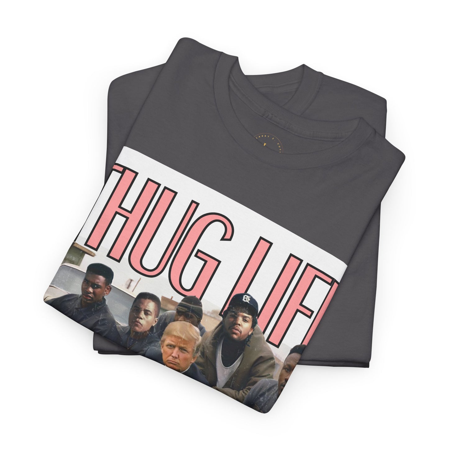 Thug Graphic Tee — Retro Crew Photo Streetwear T‑Shirt