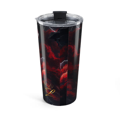 Pirate Skull 20oz Tumbler – Dark Red Lightning Tampa Bay Design