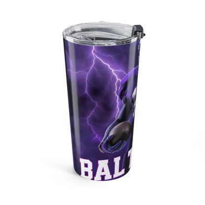 Football Player 20oz Tumbler — Purple Baltimore Team Design