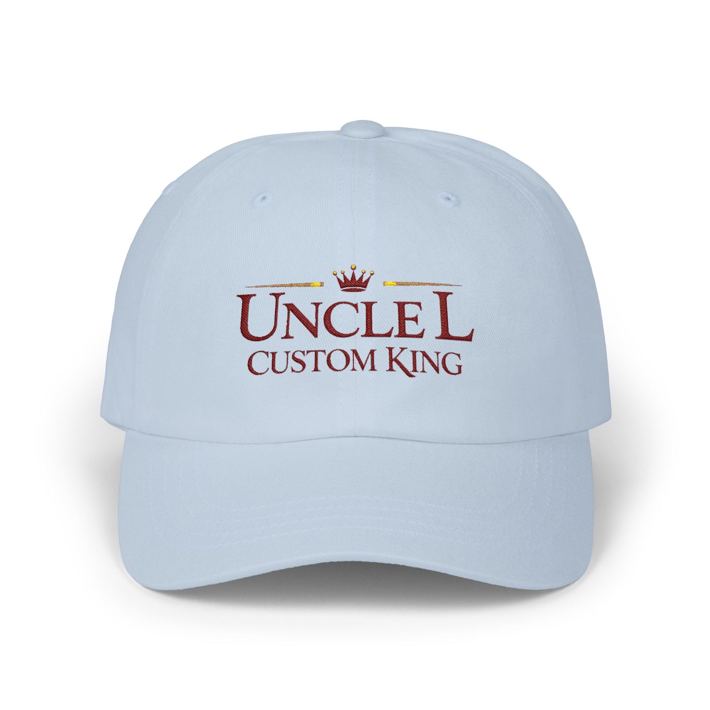 Uncle Custom King Dad Cap — Embroidered Crown Baseball Hat